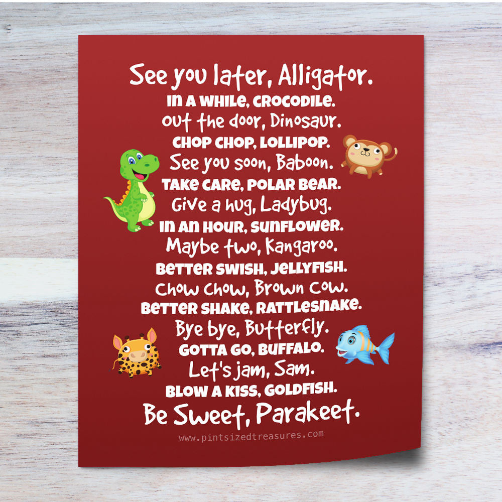 Fun Ways To Say Goodbye Printable Pint Sized Treasures