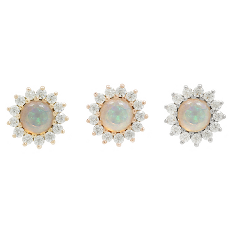 Delphine with Opal + White Sapphires by Buddha Jewelry