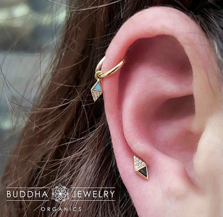 Halston CZ + Chain - Threadless End for Piercings – Buddha Jewelry
