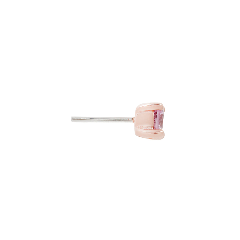 Pink Sapphire Prong - Threadless End