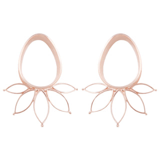 10x16 mm Rose Gold-colored Voluta Earring Hook x 4 pc(s) 