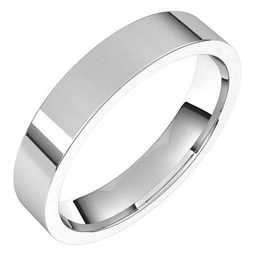 Sterling Silver Flat Comfort Fit Light Wedding Band, 1.5 mm Wide