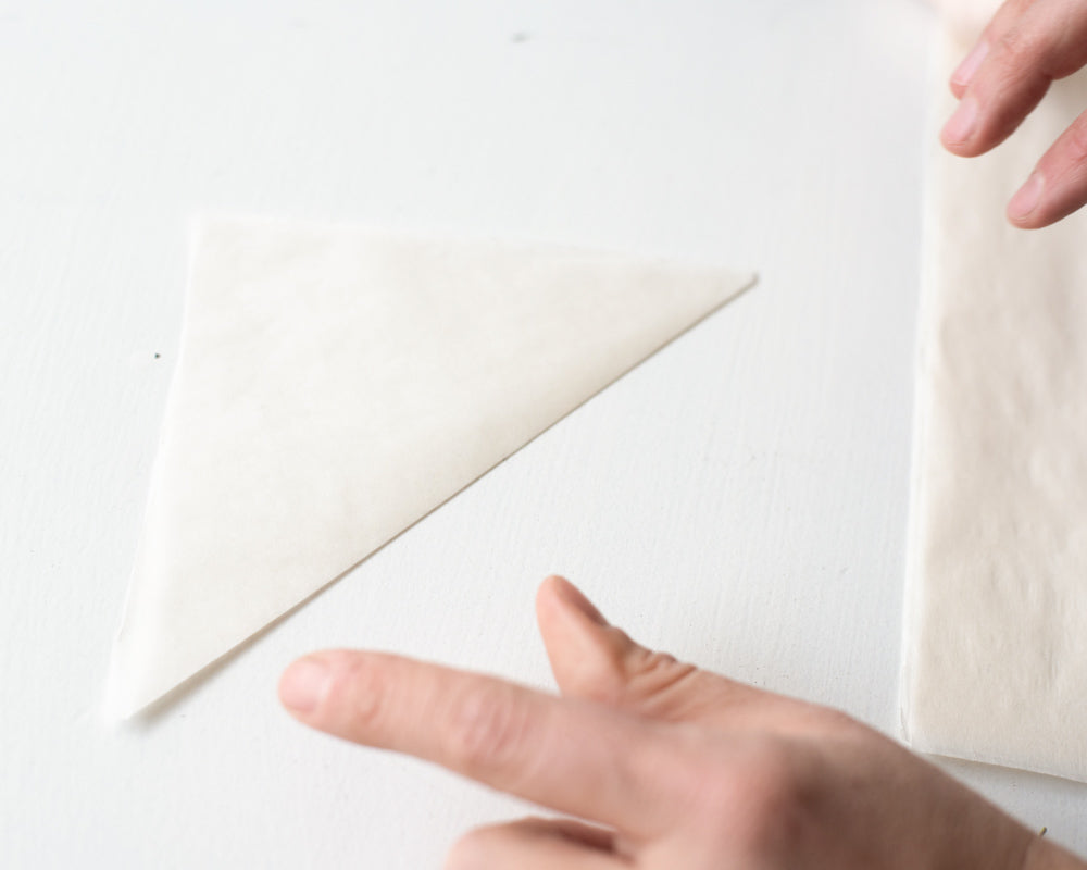 fold the paper in half