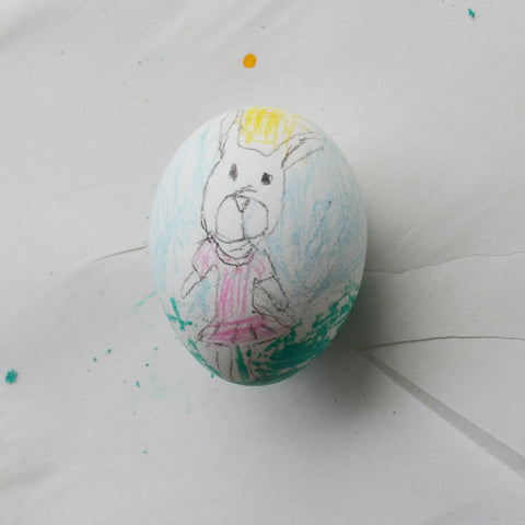 This egg has a portrait of Emma Rabbit