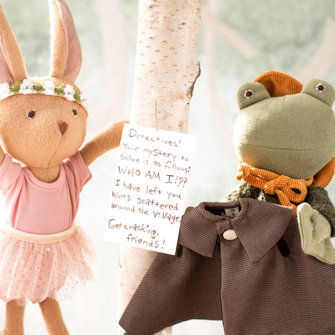 hazel village animals Juliette Rabbit and Ella Toad with the mysterious note!