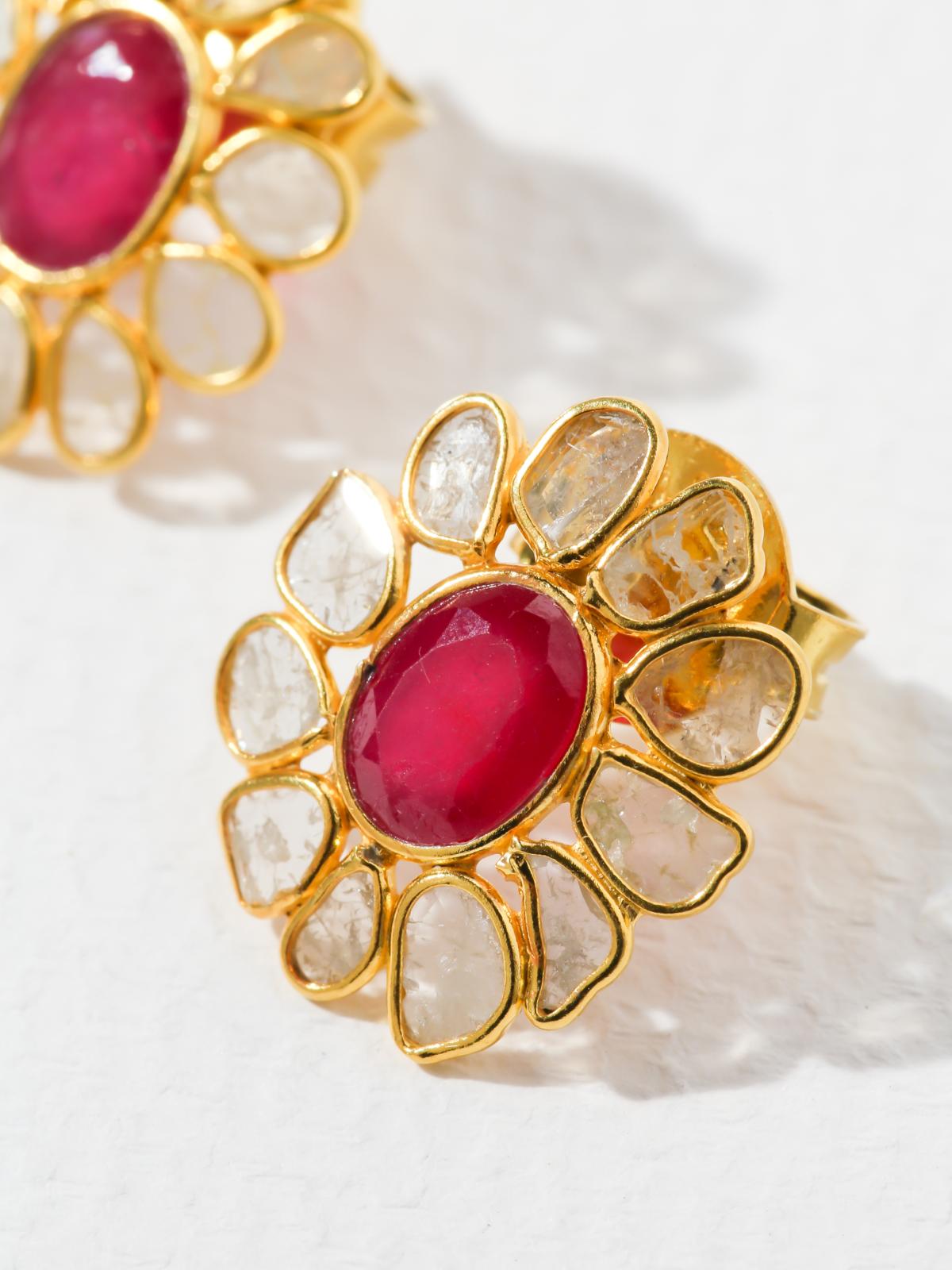 The Ruby Bloom Earrings