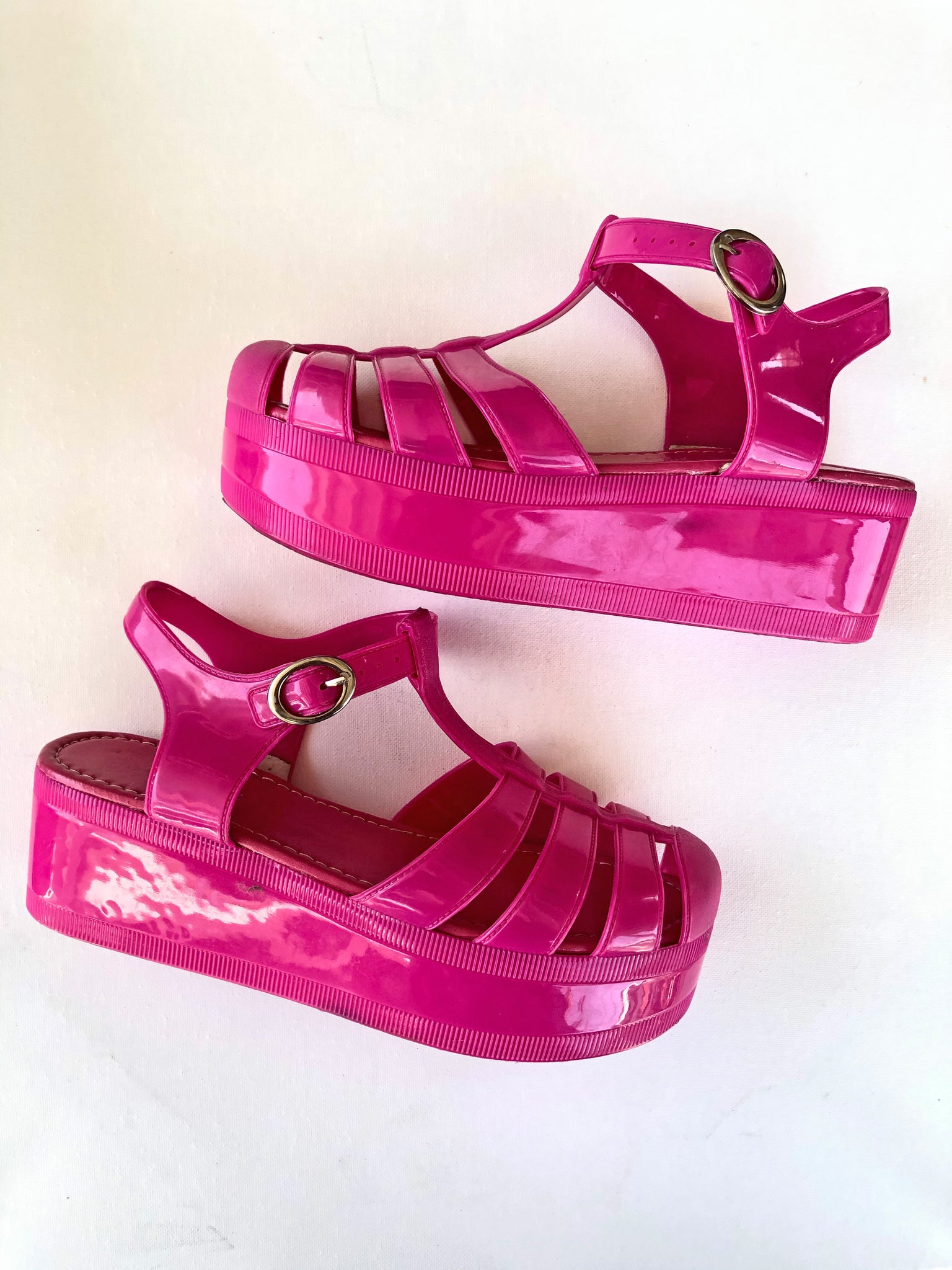 Vintage Jelly Platform Shoes - Pink | Vanessa Mooney | Color Pink ...