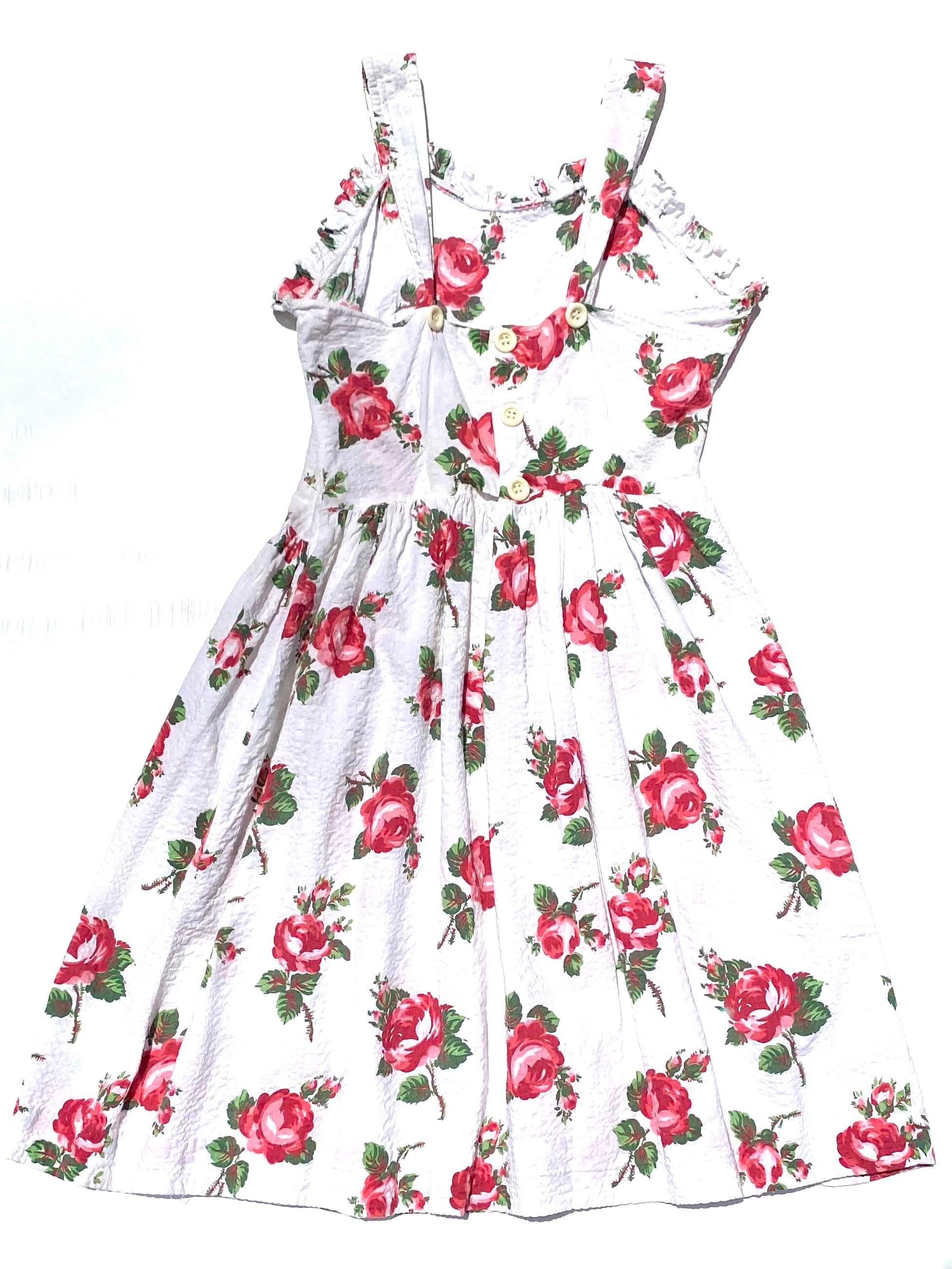 Vintage Sun Dress - White Rose