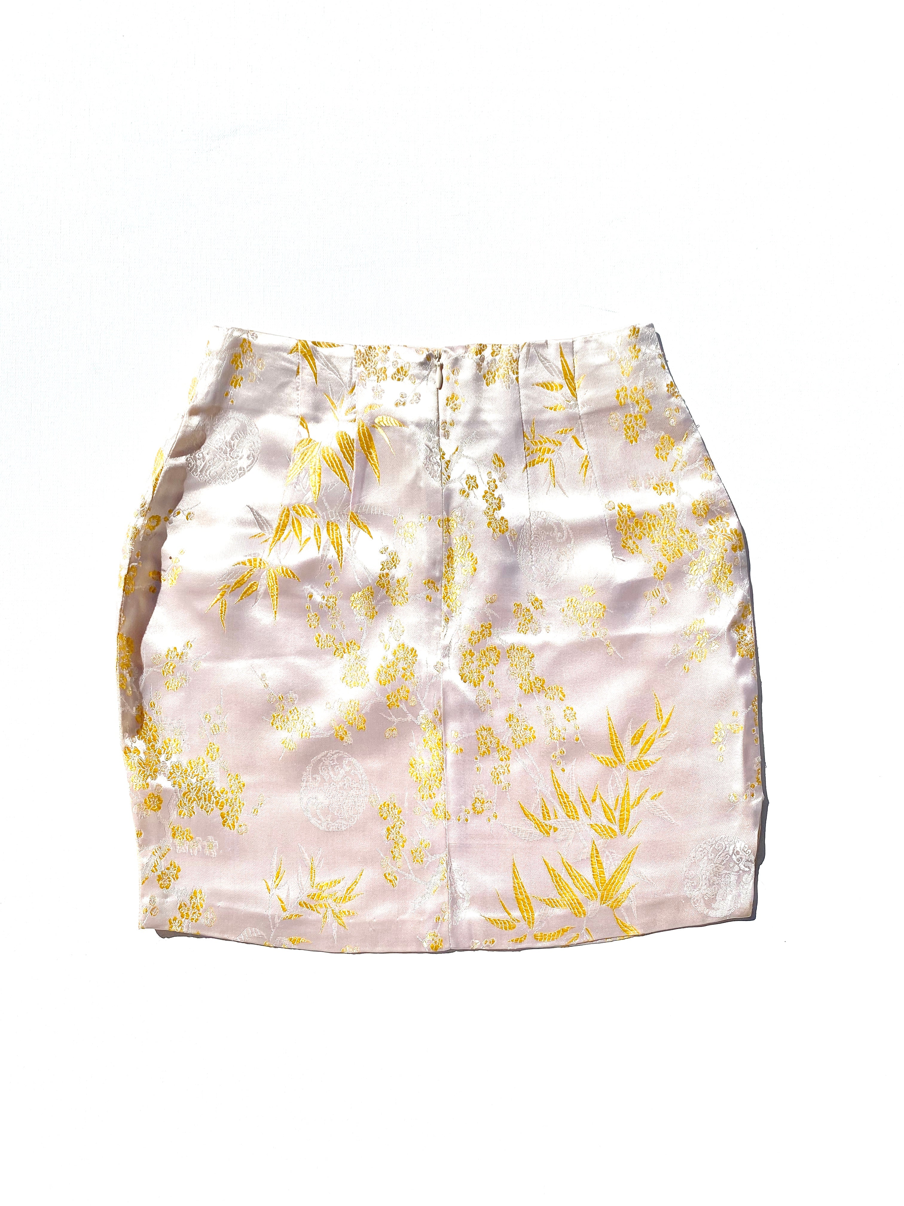 Vintage Mini Skirt - Satin Print