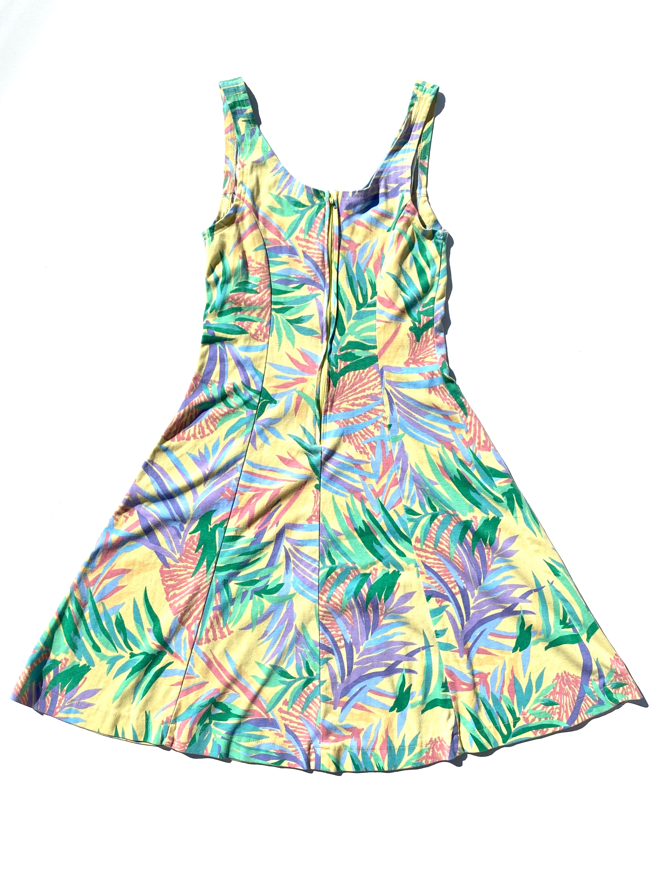 Vintage Sun Dress - Pastel Palms