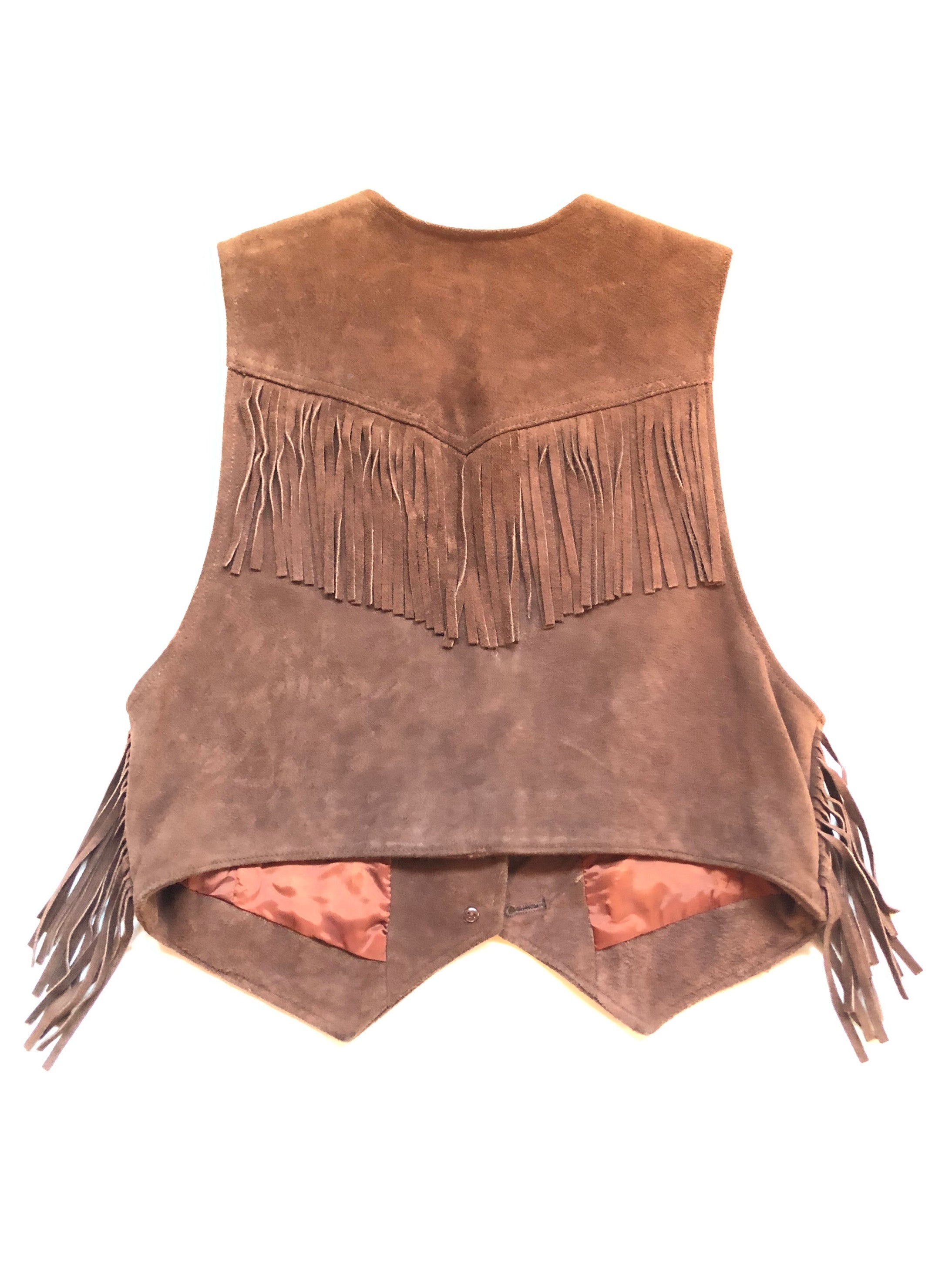 Vintage Suede Fringe Vest