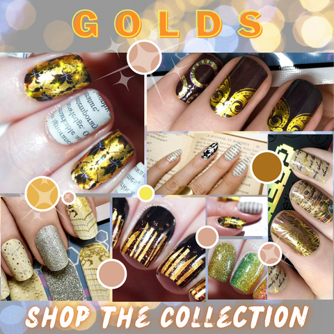 GOLD Nail Wraps || SHOP by color palette GUIDE