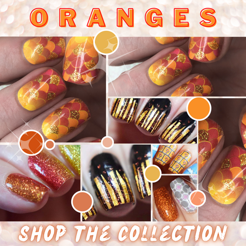 ORANGE Nail Wraps || SHOP by color palette GUIDE