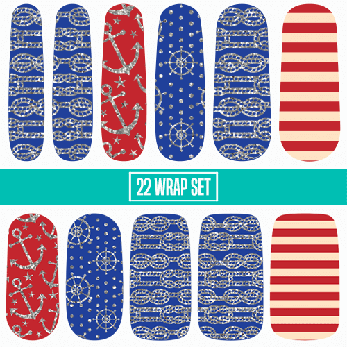 That's Nautical || Nail Wrap || 22-tip Set – Espionage Cosmetics