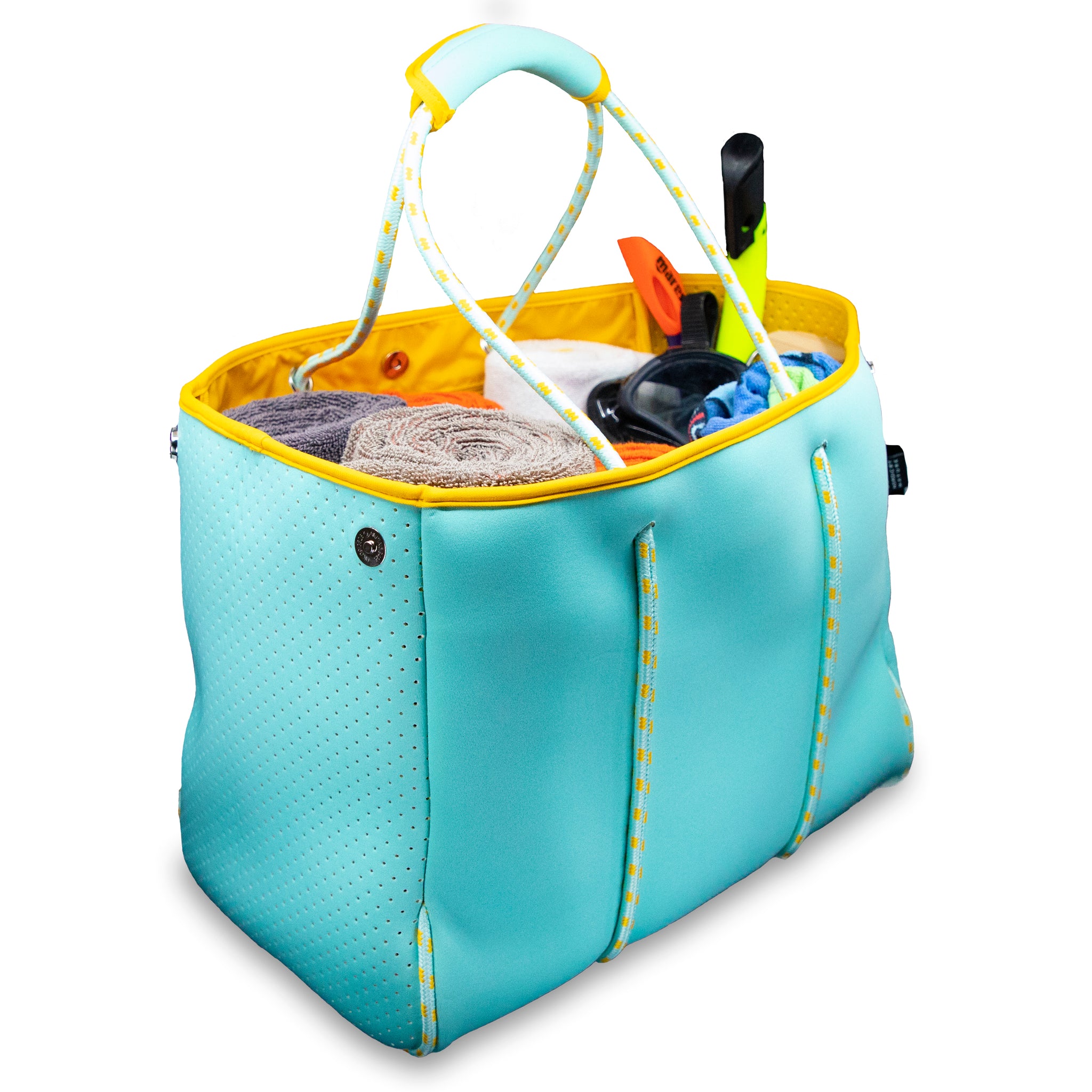 turquoise gym bag