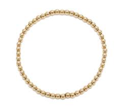 Gold Ball Necklace 3mm | Alexa Leigh Sterling Silver / 15