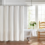 Modern Farmhouse Stripe Shower Curtain Bathroom