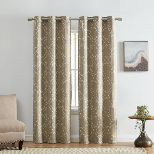 Raja Boho Print Blackout Window Curtain Panel, Set of 2 – Elrene Home  Fashions