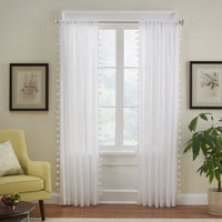 Bianca Semi-Sheer Window Curtain with Tassels – Elrene Home Fashions