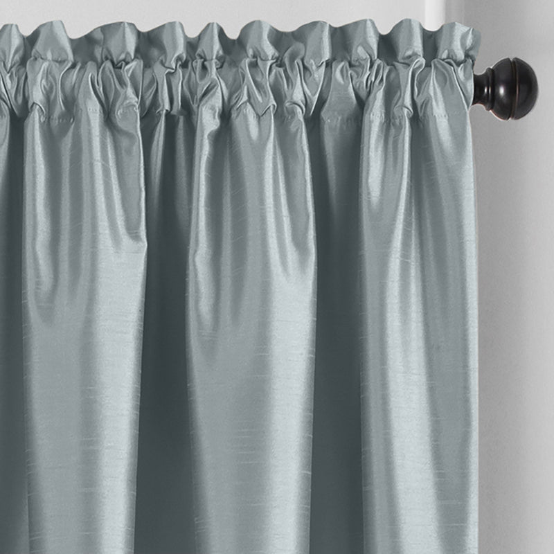 Colette Faux Silk Blackout Window Curtain & Scallop Valance – Elrene ...
