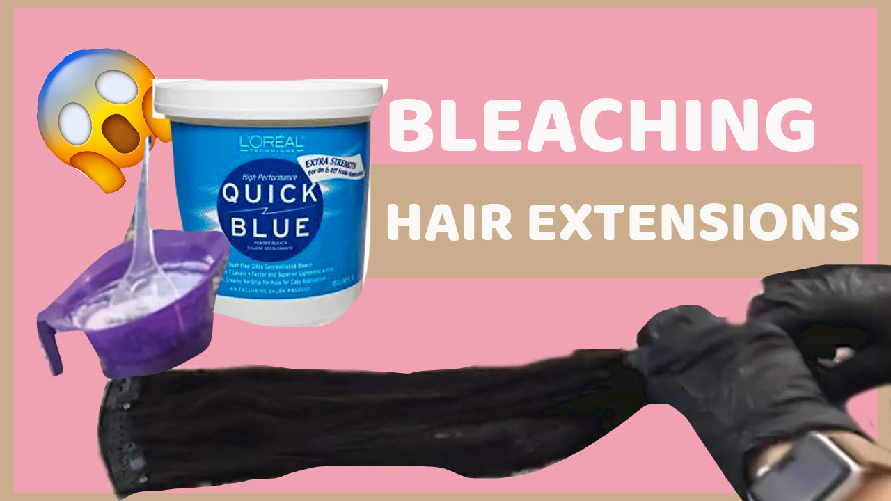 Easy No Damage Technique To Bleach Hair Extensions Tressmerize