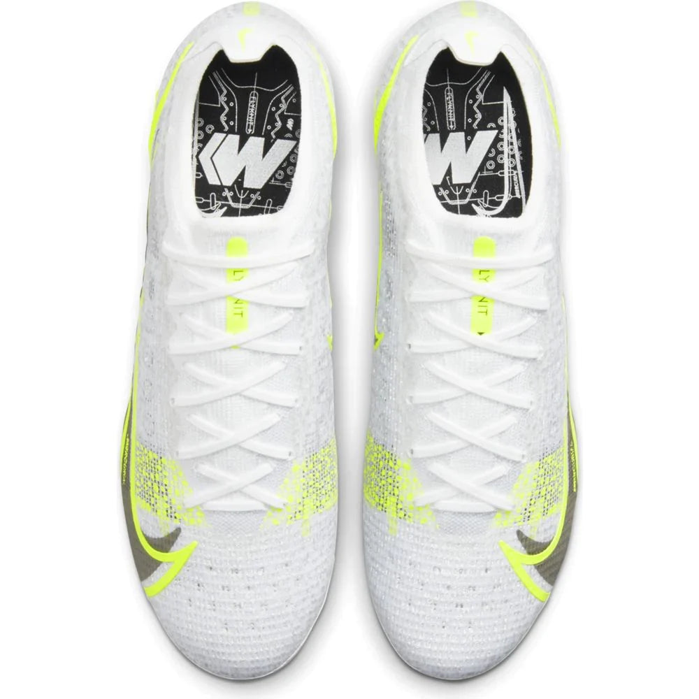 Nike Mercurial Vapor 14 Elite FG Firm Ground Football Boots White/Black/Silver/Volt