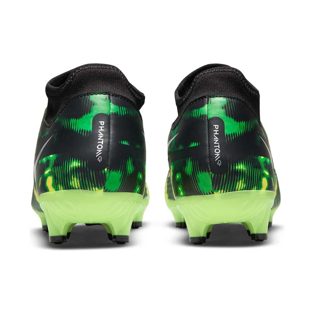 Nike Phantom GT2 Academy DF Shockwave FG Firm Ground Football Boots Black/Platinum/Green