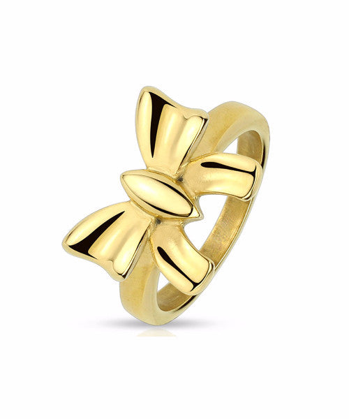 The Ribbon Ring in Gold