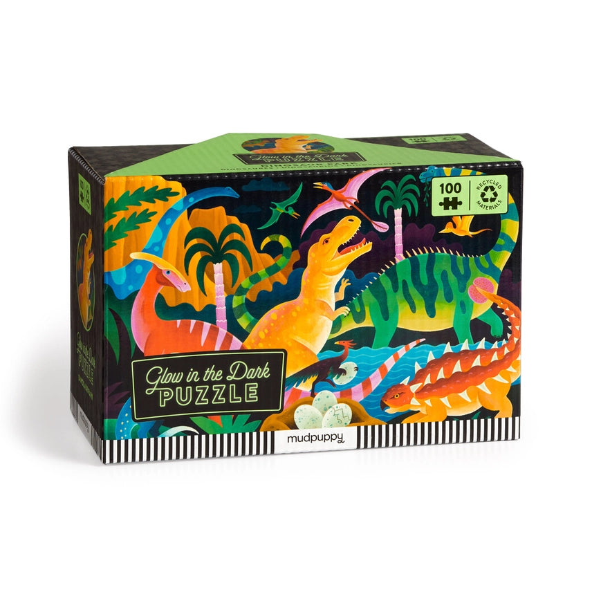 Dinosaur Park 100pc Glow in the Dark Jigsaw Puzzle