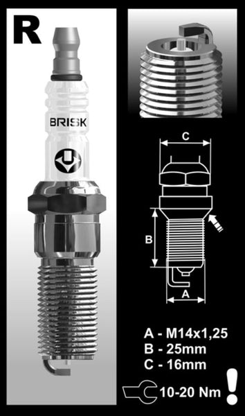 brisk spark plugs s2ki silver