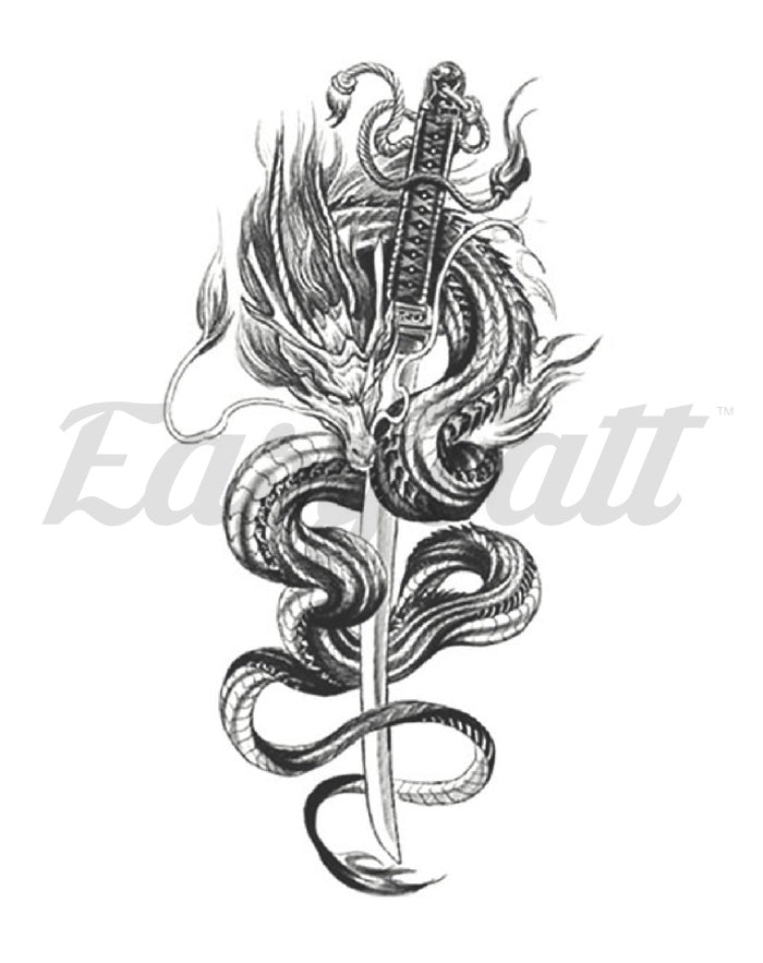 Gandalf Tattoo  Samurai and dragon  617