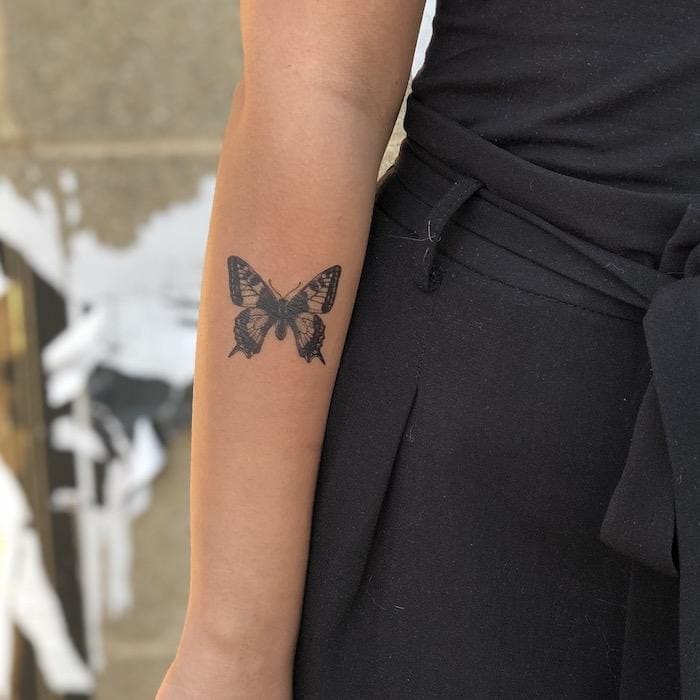 SAVI 3D Temporary Tattoo Butterfly Design Size 105x6cm  1pc Multicolor