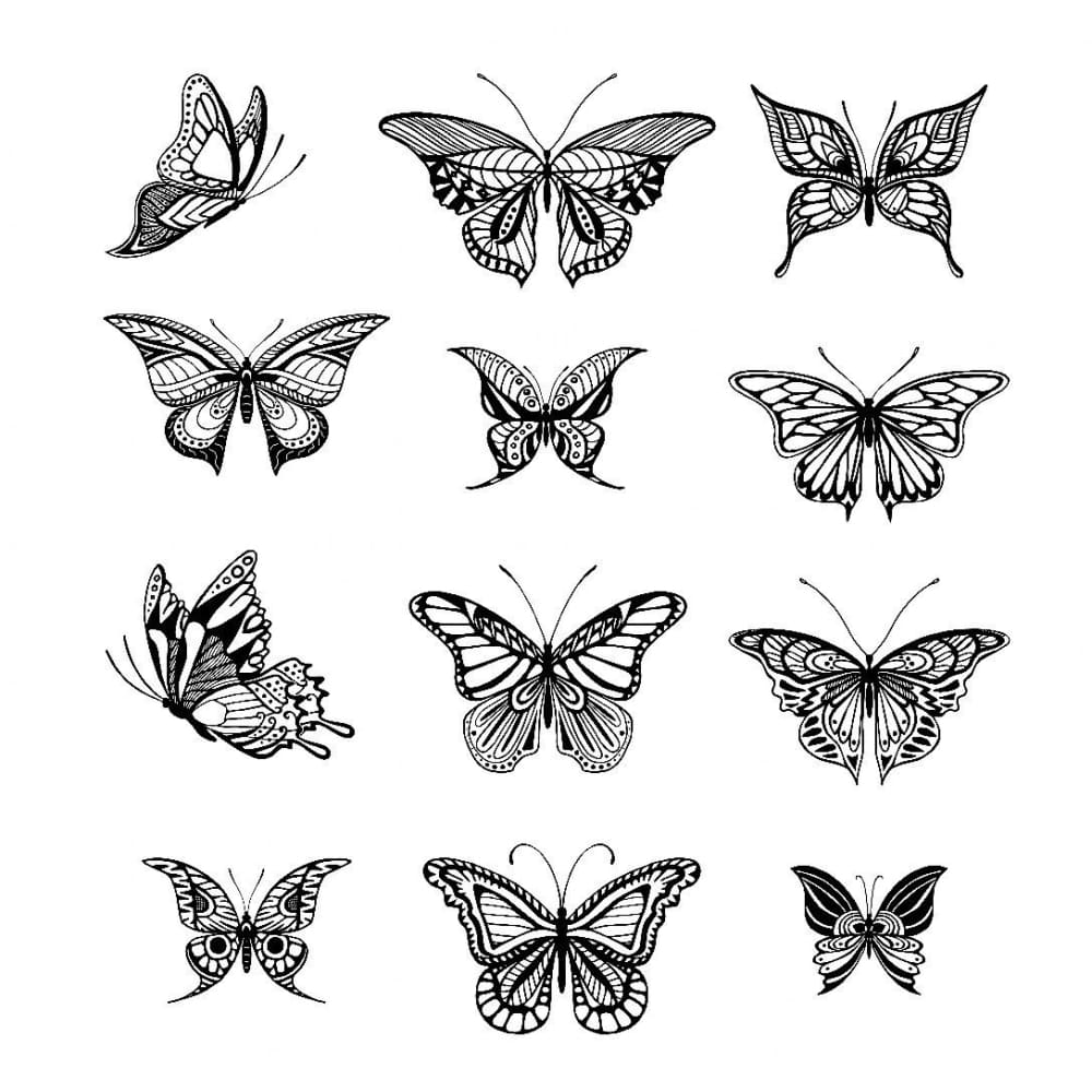 Butterfly Collection Temporary Tattoo | EasyTatt™