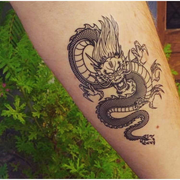 Cheap Painted Dragon Waterproof Temporary Removable Tattoo Body Arm Leg Art  Sticker  Joom