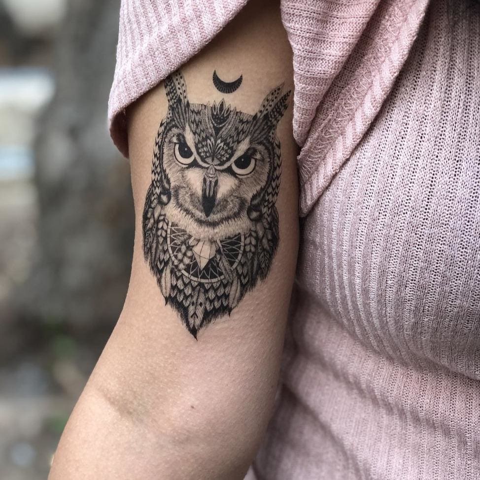 1pc Owl Temporary Tattoo Body Art Tattoo Arm Sleeve Wall Sticker Waterproof  Fake  Fruugo IN