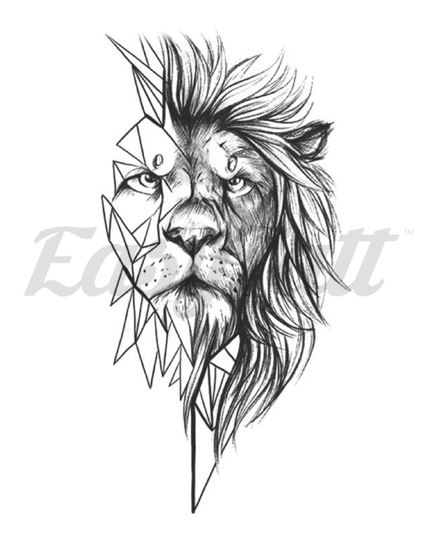 A geometric lion tattoo which symbolizes strength bravery courage and  fearlessness done by akkilizardsskintattoos SaltLake Sector  Instagram