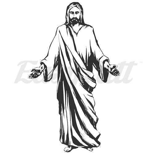 Jesus Preaching Temporary Tattoo | EasyTatt™