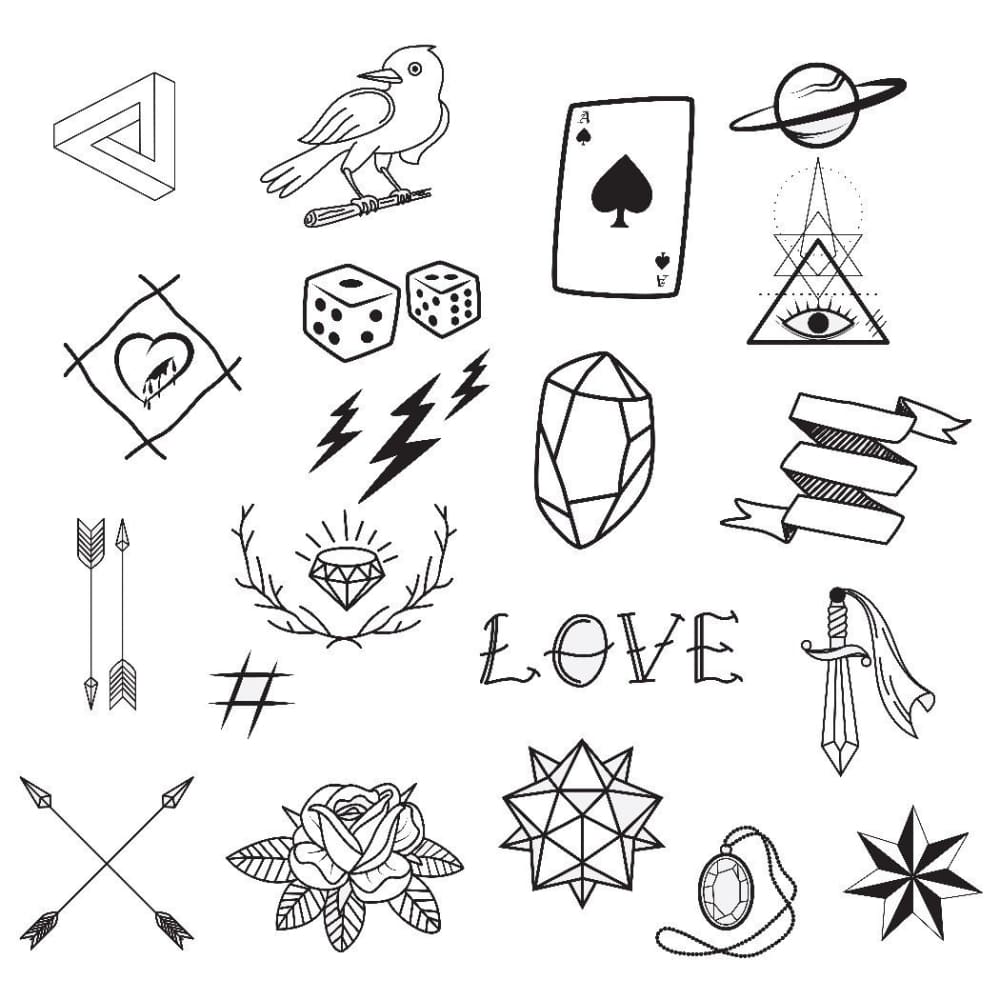 Little Symbols Collection Temporary Tattoo | EasyTatt™