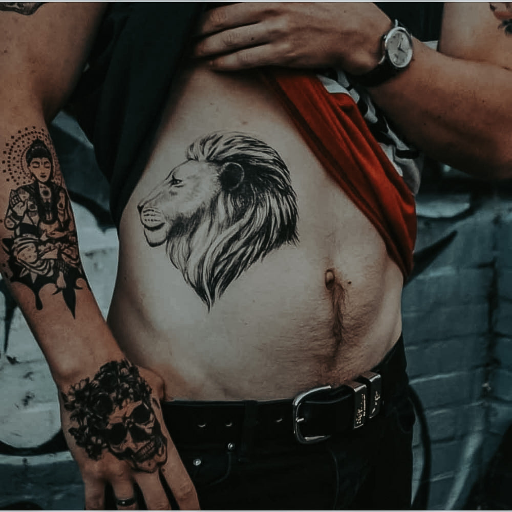 how to make lion tattoo, lion draw , शेर का टैटू हाथ पर बनाना सीखे  #how_to_make_lion_tattoo #shorts - YouTube