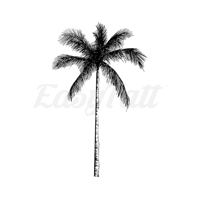 Palm And Coconut Trees Vector Silhouette Wall Mural  Coconut Tree Tattoo  Design PNG Image  Transparent PNG Free Download on SeekPNG