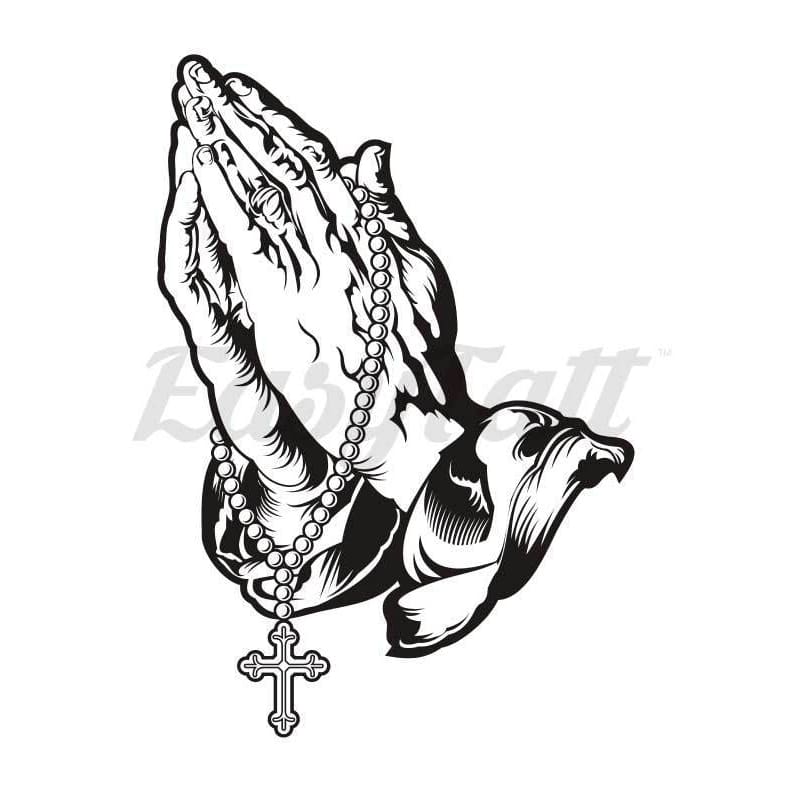 Praying Hands Temporary Tattoo Easytatt