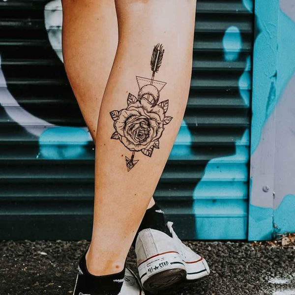 Rose Arrow Temporary Tattoo | EasyTatt™