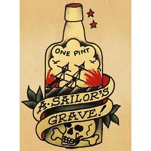 Sailor tattoos Old school tattoo Sailor Jerry Tattoo Flash Michael  Malone Collection Tattoo artist Pirate skull transparent background PNG  clipart  HiClipart