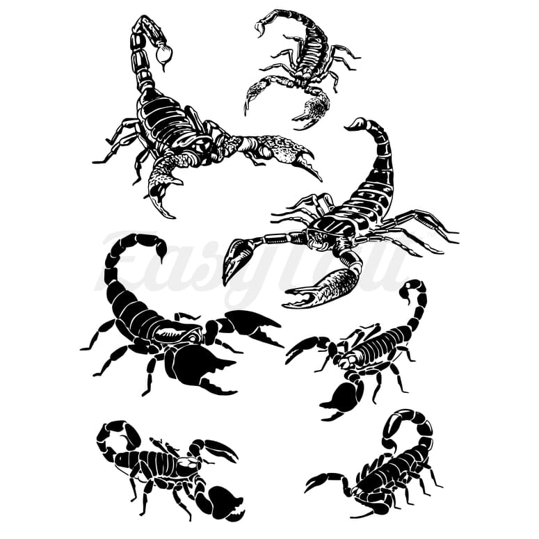Scorpions Set - Temporary Tattoo