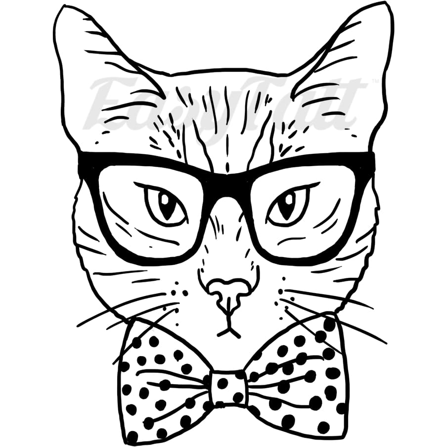 Sophisticated Cat By Didi Fox Temporary Tattoo Easytatt™