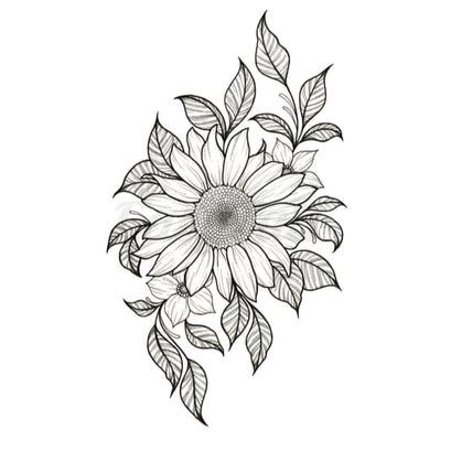 Sunflower Temporary Tattoo | EasyTatt™