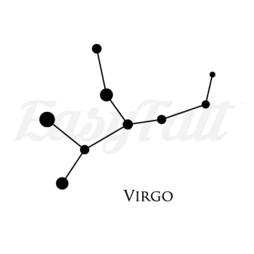 Virgo Constellation Temporary Tattoo | Easytatt™