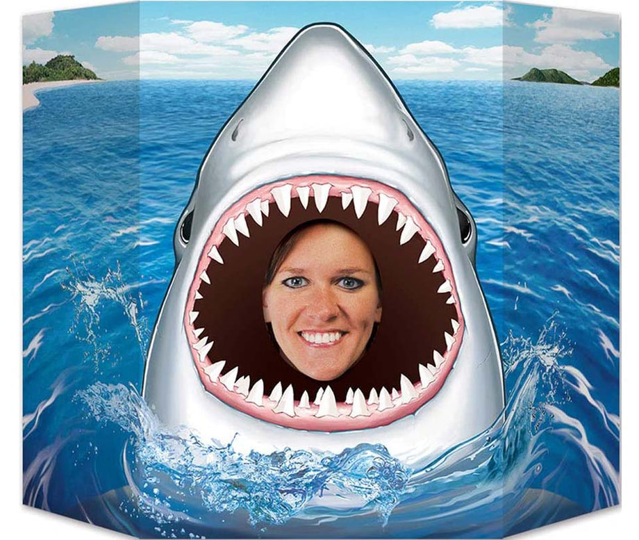 Shark Cardboard Cutout Photo Booth Prop 26 x 36 – MATTEO PARTY