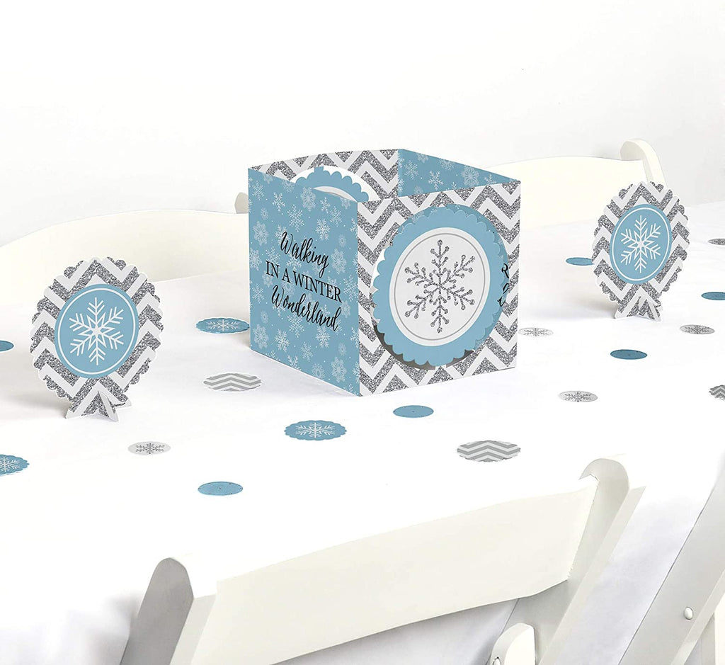 Big Dot of Happiness Winter Wonderland - Table Decorations - Snowflake  Holiday Party and Winter Wedding Fold and Flare Centerpieces - 10 Count