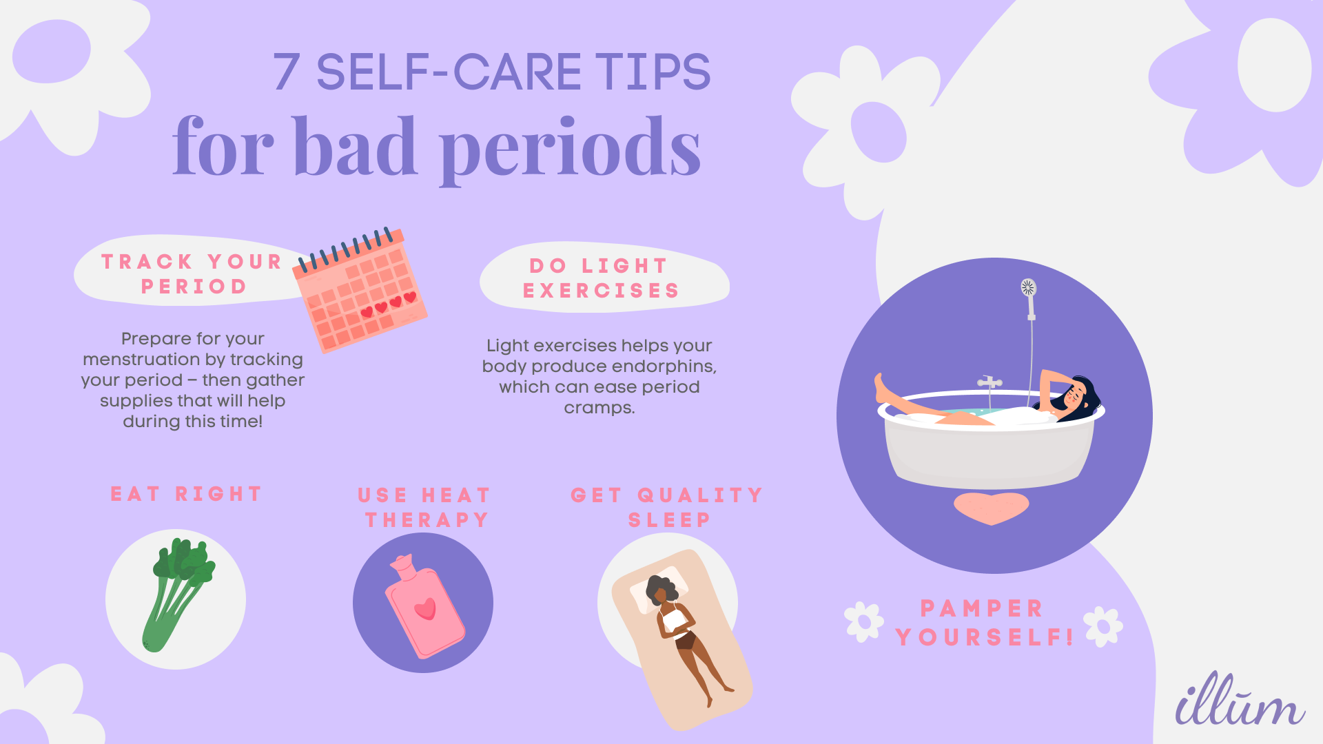 7 Self-Care Tips for Bad Periods- infographic